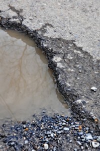 asphalt pothole