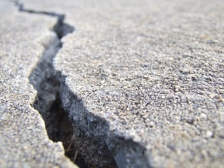 Cracked Sidewalk, Sidewalk Crack Recycled asphalt Utah